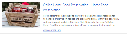 MSU Extension - Online Home Food Preservation